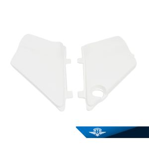 Sidokåpor Honda MT50, vita.