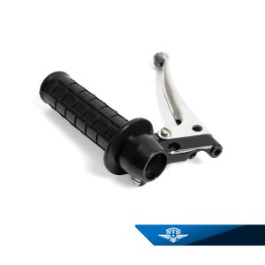 Kopplingshandtag, svart/svart. Arm pressad aluminium med kula. Magura typ. NTS-101B.2. Svart/KSZ2.