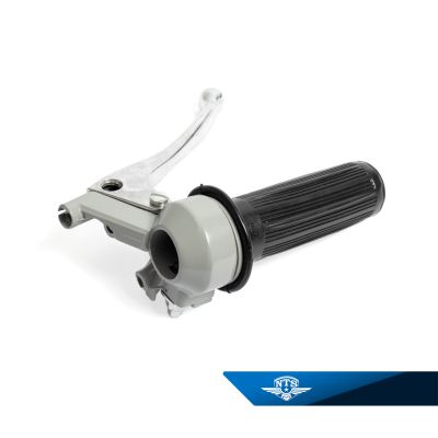 Gashandtag, grå/svart. Arm massiv aluminium med kula. NTS-250.4. Grå/KSZ.