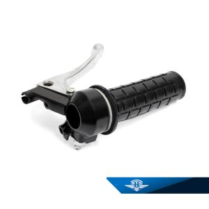 Gashandtag svart/svart. Arm massiv aluminium med kula. NTS-250.4. Svart/KSZ2.