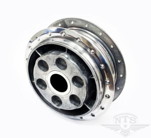 Nav Zundapp, 120mm. Polerat, passar fram eller bak.