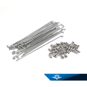 Ekersats Kreidler Florett, 184mm. Leleu 120mm nav med 17 tums fälg. Kromade.