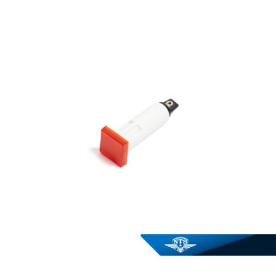 Kontrollampa. röd fyrkant, universal. 6 volt, 3w.