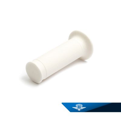 Gummihandtag benvit. Diameter 24mm, längd 105mm.