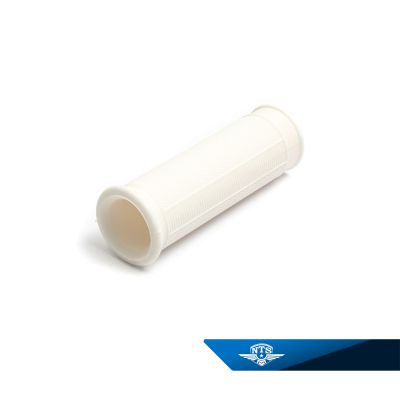 Gummihandtag benvit. Diameter 24mm, längd 100mm.