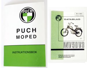 Instruktionsbok PUCH MV50  V3. Inkl. Datablad.