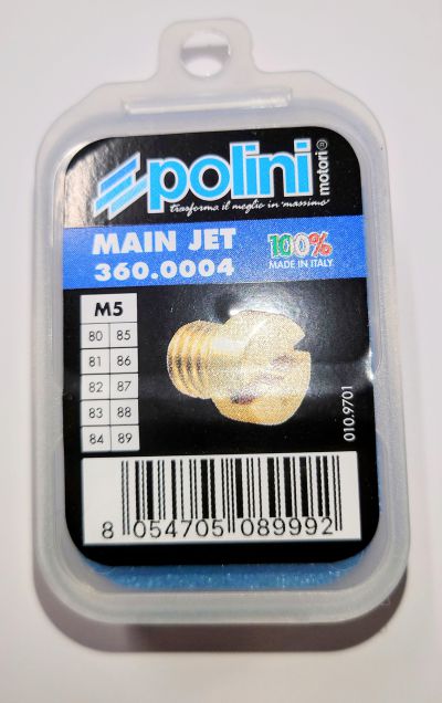 Munstycksats Dellorto 5mm. Storlek 80-89, Polini.