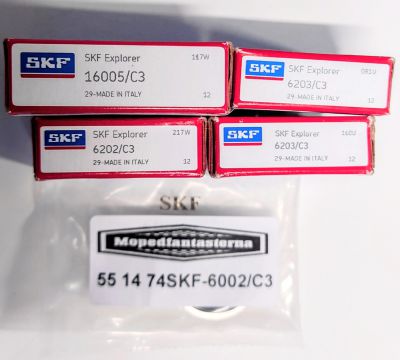 Kullagersats motor, 3-växlad Zundapp. Passar även 2-växlad hand.	SKF.