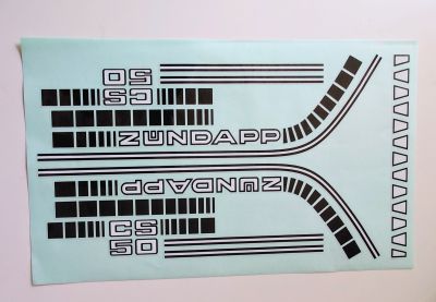 Dekalsats Zundapp CS50. 1979-80.