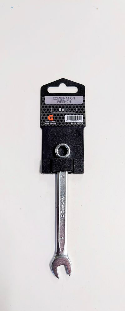 Ringnyckel, 9mm. 12 kants round corner.