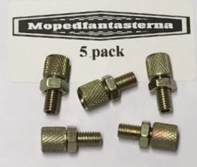 5-pack sträckare med mutter till trottellock M5.