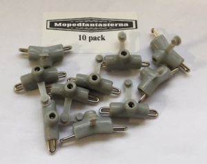 10-pack smörjnippel för wire, grå.