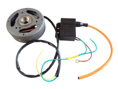 Brytarlöst tändsystem HQ. 6 volt/12 volt. Moturs. För Puch, Sachs, Zundapp, m.fl.