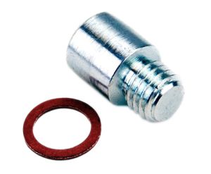 Plugg till dekompressionsventil, pys, Sachs topplock. Med packning.