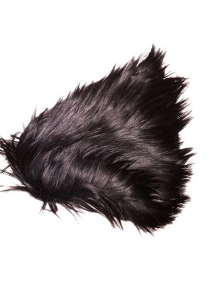 Sadelklädsel fårskinnsliknande, svart.