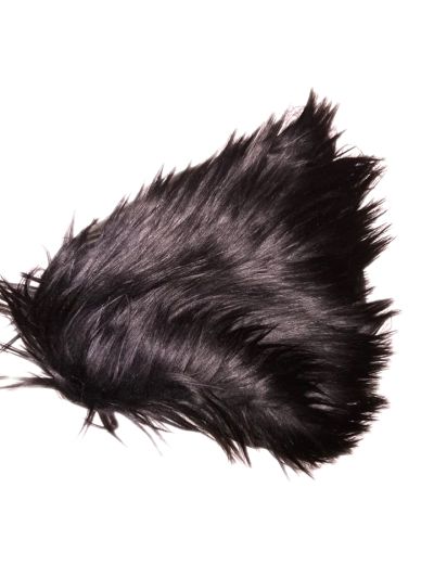 Sadelklädsel fårskinnsliknande, svart.