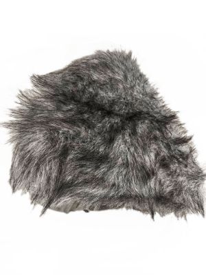 Sadelklädsel fårskinnsliknande, grå/svart.