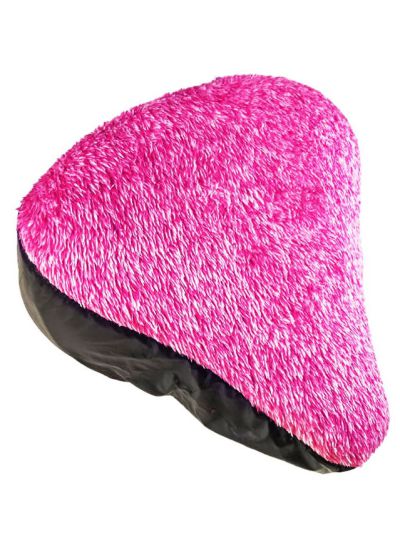 Sadelklädsel fårskinnsliknande, rosa.