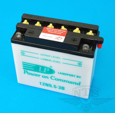 Batteri 12N5,5-3B. 12 volt, 5,5ah.
