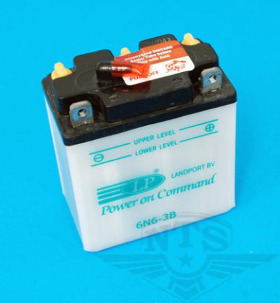 Batteri 6N6-3B. 6 volt, 6 ah.