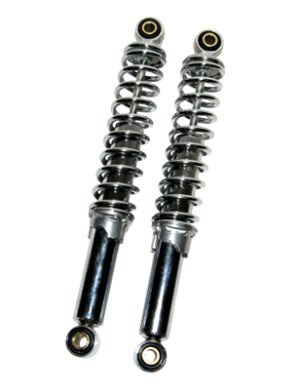 Stötdämpare universal, 300mm. Krom, hög kvalité. Säljs parvis.