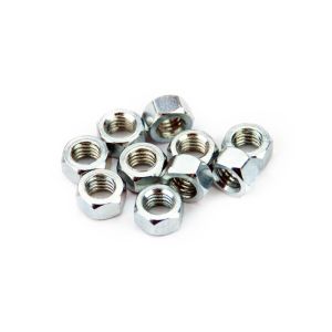 10-pack muttrar till Sachs cylinderfot, M6 med 9mm nyckelvidd.