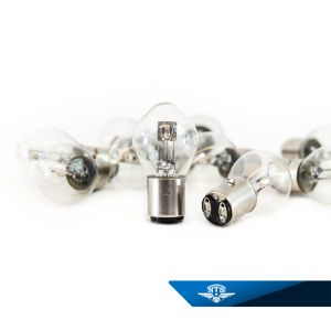 10-pack glödlampa (BA20D) 12 volt, 35/35 watt.