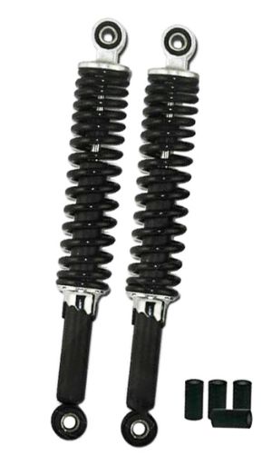 Stötdämpare universal 280mm, svart/krom. Säljs parvis.