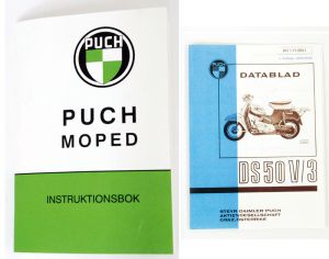Instruktionsbok PUCH DS50 V3. Inkl.Datablad.