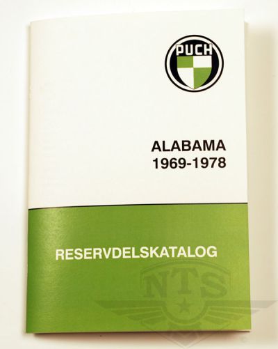 Reservdelskatalog Puch Alabama, 1969-78.