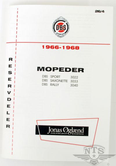 Reservdelskatalog DBS Sport, Saxonette & Rally. 1964-68.