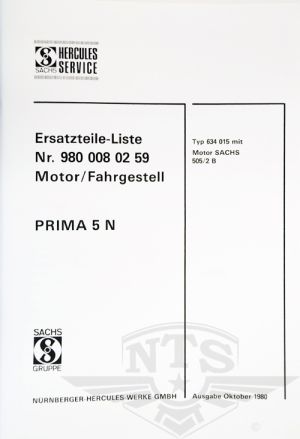 Reservdelsbok Hercules Prima 5N