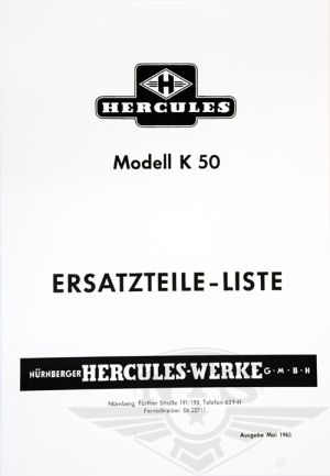 Ersatzteile-Liste Hecules K50
