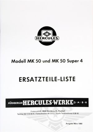 Ersatzteile-Liste Hercules MK50