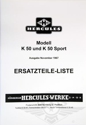 Ersatzteile-Liste Hercules K50