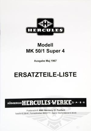 Ersatzteile-Liste Hercules MK50