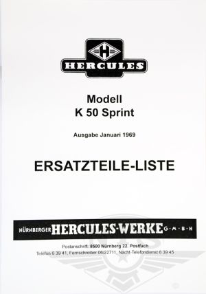 Ersatzteile-Liste Hercules K50 Sprint