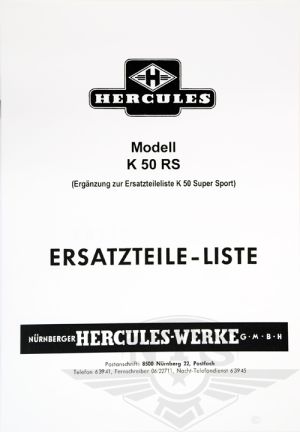 Ersatzteile-Liste Hercules K50 RS