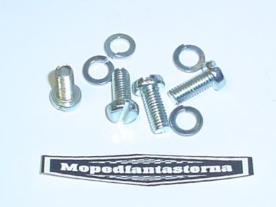 Skruvsats till grundplattan, fläktkylda Puch V3 motorer.