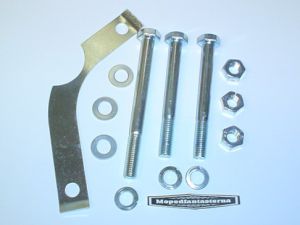 Sats med säkringsbläck och motorbultar Puch. Sen modell, ca 1974-.