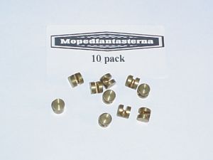 10-pack hålnippel / klyvnippel, diameter 6mm, längd 9mm.