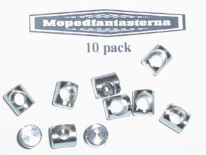 10-pack hålnippel, diameter 8mm, längd 9mm.