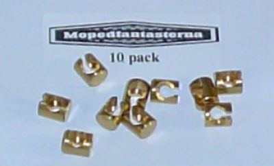 10-pack hålnippel, diameter 8mm, längd 9mm.