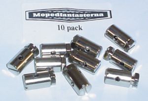10-pack skruvnippel, diameter 10mm, längd 16mm.
