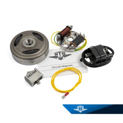 Brytarlöst tändsystem, 6 volt, 33 watt. ILO G50 Piano, Husqvarna Roulette & Victoria.