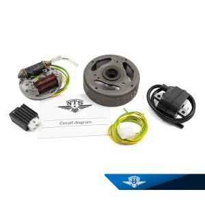 Brytarlöst tändsystem 12 volt, 43 watt. Medurs. Puch Maxi m.fl.