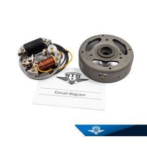 Tändsystem med brytare, 6 volt, 19 watt. Puch, Sachs, Zundapp m.fl.