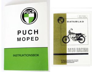 Instruktionsbok PUCH M50 RACING. Inkl.Datablad.