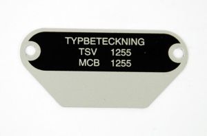 Typskylt MCB 1255