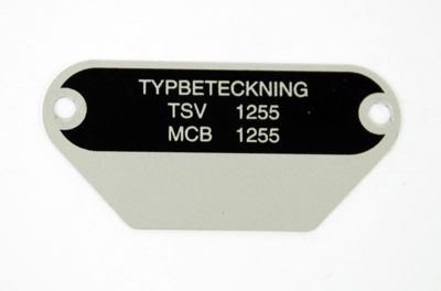 Typskylt MCB 1255